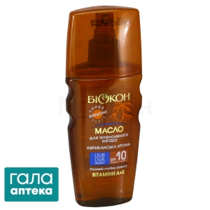 .Масло-спрей д/интенс.загара SPF-10 160мл АфрикАргана