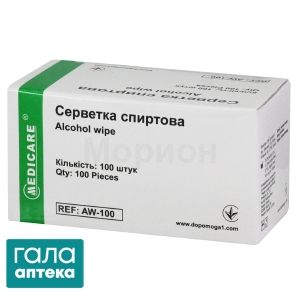Салфетки спиртовые Медикеа