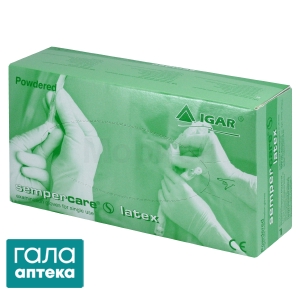 Рукавички оглядові латексні нестерильні Ігар