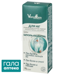 Крем Пяточная шпора, косточка, подагра