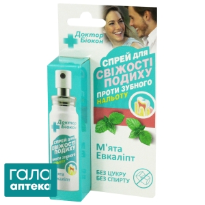 Спрей для свіжості дихання м'ята + евкаліпт Доктор Біокон